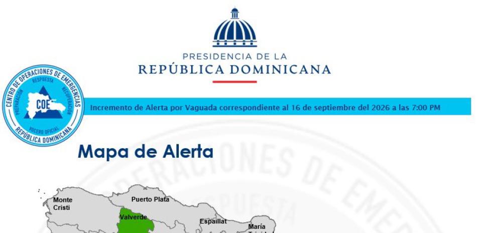 COE coloca al Gran Santo Domingo y San Juan en alerta amarilla por incidencia de vaguada