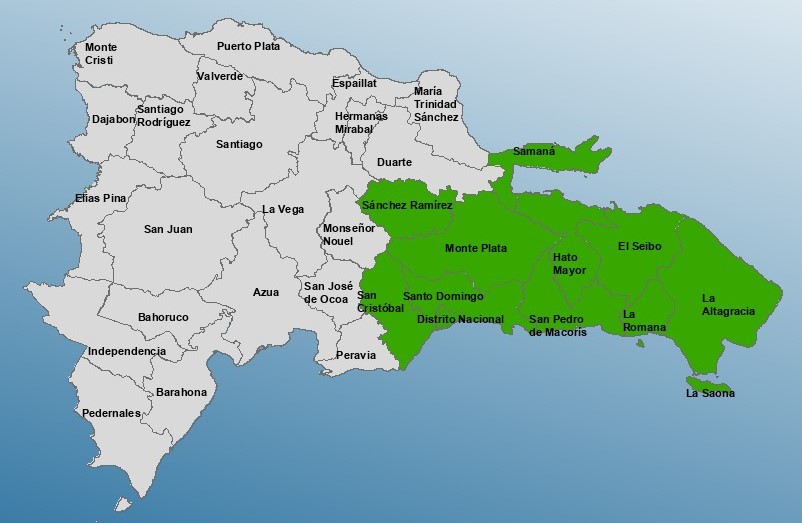 COE mantiene bajo alerta verde a diez provincias por efectos de onda tropical