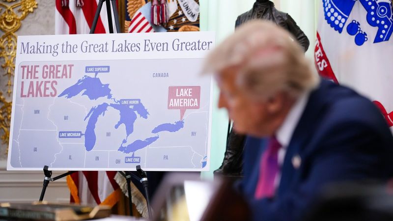 Trump firma decreto para rebautizar el lago Ontario como "lago América" en medio de tensiones con Canadá