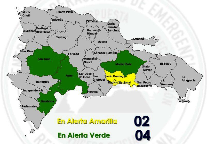 Gran Santo Domingo entra en alerta amarilla ante incremento de lluvias
