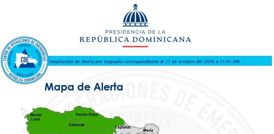 Vaguada deja decenas de viviendas anegadas y coloca seis provincias bajo alerta verde
